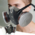 🛡️ Máscara de Seguridad con 2 Filtros de Carbón y Sello EPDM – Protección Contra Gases, Anti-Fugas y Doble Función para Industrias ⚡🔄