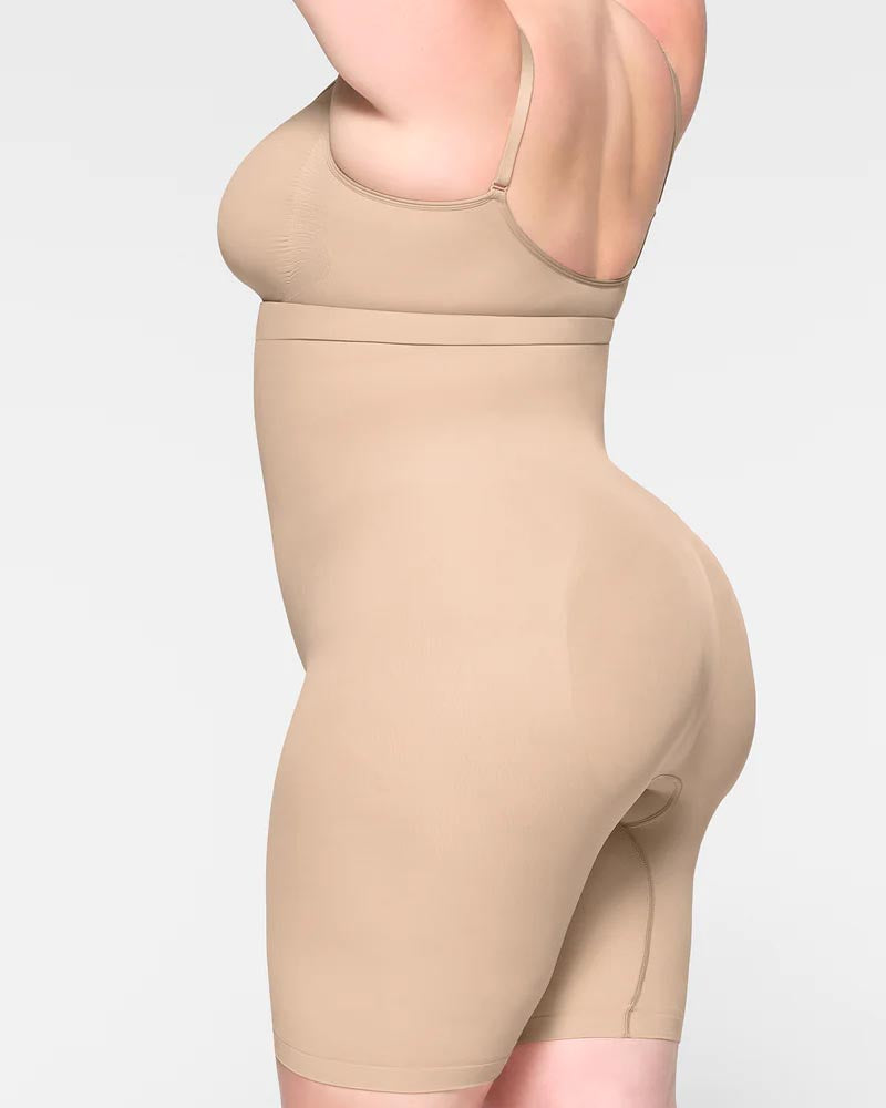 Shorts moldeadores sin costuras de cintura alta para control de abdomen y efecto adelgazante