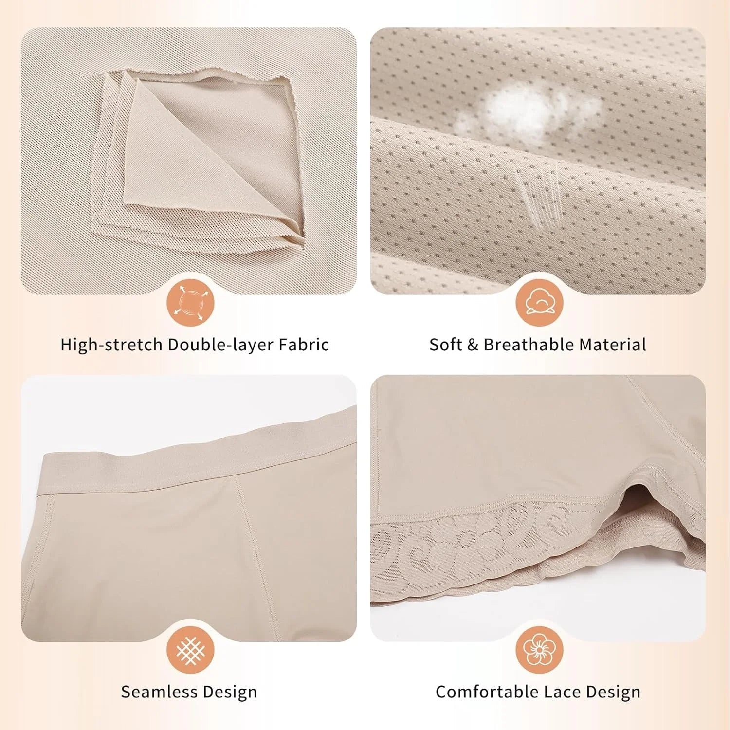 Shapshe® Short Modelador de Cintura Alta para Mujer con Realce de Caderas y Control de Abdomen en Encaje