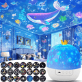 🌙 Proyector Nocturno Infantil – 15 Películas, Luz Suave y Carga por USB, Perfecto para Dormir o Jugar 🎥✨
