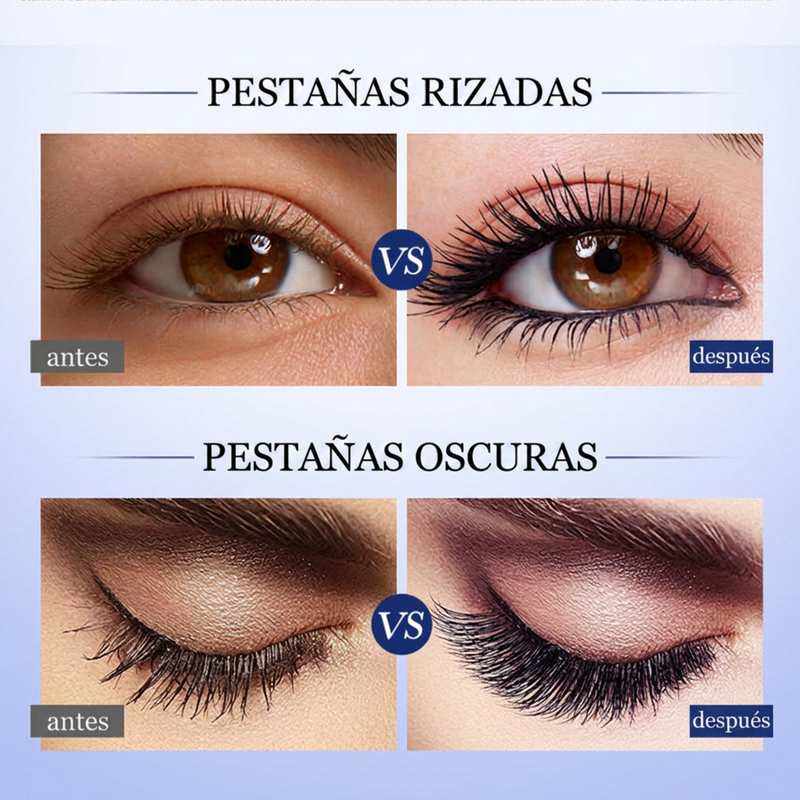 👁️🔥 ¡50% OFF! Máscara de Pestañas Resistente al Agua – Rizos Perfectos Todo el Día