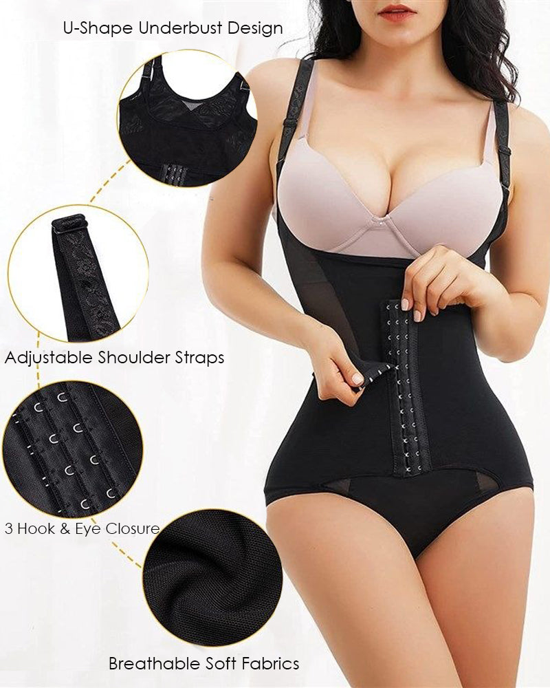 Faja Moldeadora de Cintura para Mujer, Body Control de Abdomen, Reductor Slim con Pecho Abierto