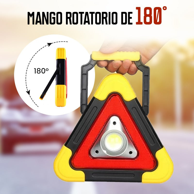 🚨 Luz Solar de Emergencia Triangular 2 en 1 – Advertencia y Seguridad en la Carretera 🛣️⚡