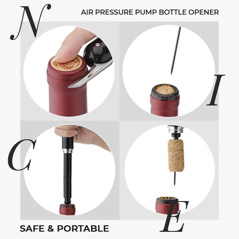 🔥 50% DE DESCUENTO 🔥 Abridor de Botellas con Bomba de Presión de Aire 🍾💨 ¡Abre tus bebidas de forma rápida y divertida!