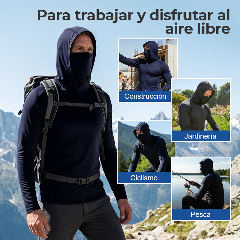 ⏰🔥 ¡50% DE DESCUENTO POR TIEMPO LIMITADO! 👕☀️ Sudadera Ligera con Capucha para Hombre – Secado Rápido y Protección UV 🌿💪