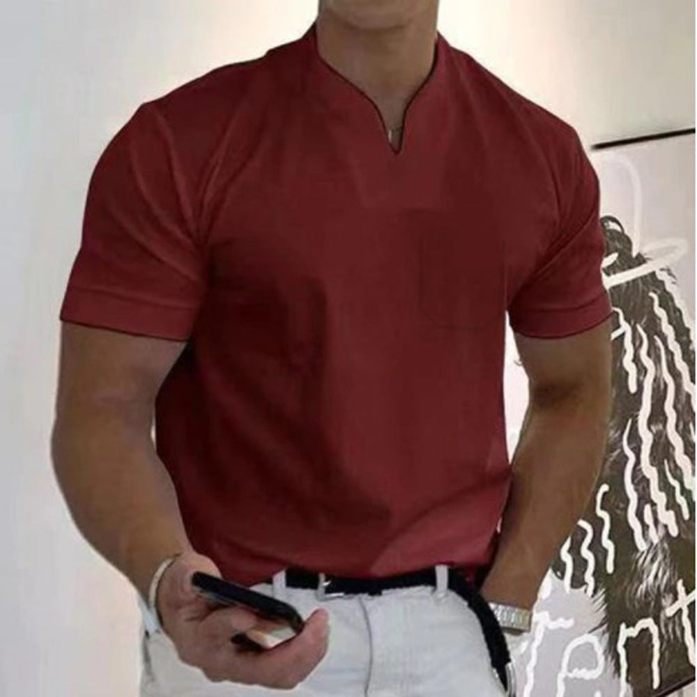 👕 Camiseta Holgada de Hombre 2026 – Cuello en V, Manga Corta, Estilo Verano Fresco y Moderno ☀️✨