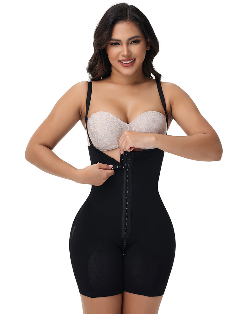Shapshe® Fajas Colombianas de Control Firme para Mujer, Levantamiento de Cadera con Corte en Forma de Flor