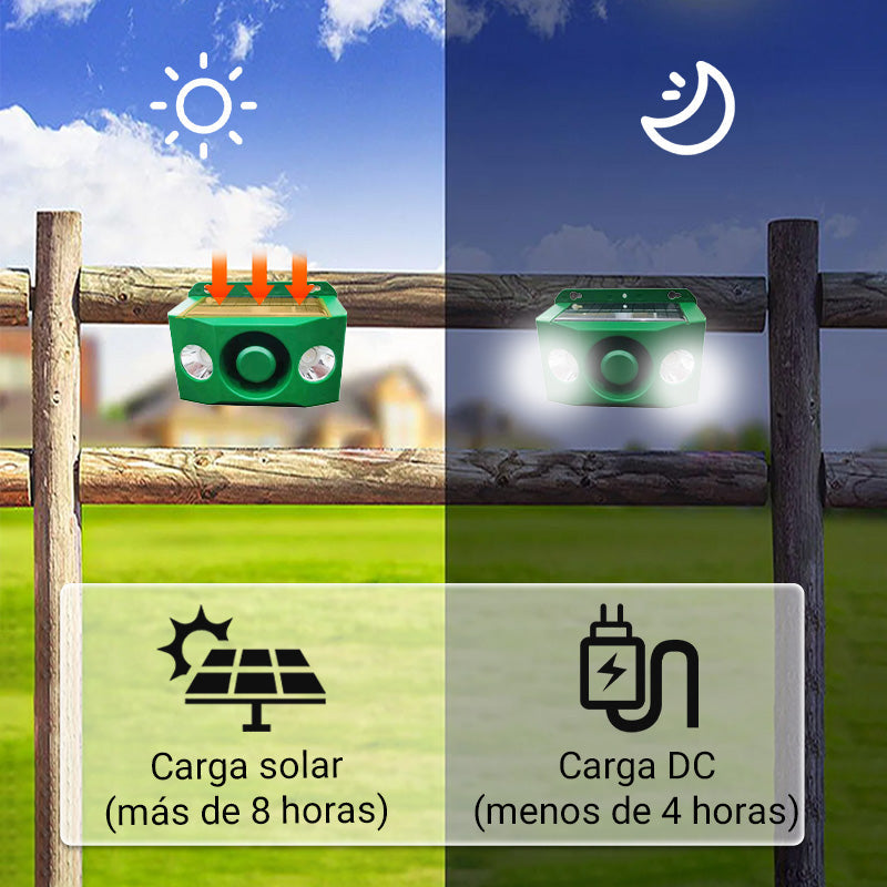 ⏰ ¡Oferta Limitada 50% OFF! ☀️🚨 Luces de Advertencia Solares – Repelente de Bestias con Volumen Alto, Protege tu Jardín y Cultivos 🌱⚡