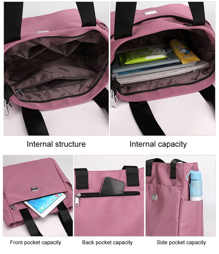 👜 Bolso de Hombro de Nailon Impermeable 🌧️ Con Múltiples Bolsillos de Gran Capacidad 🎒 Ideal para tu día a día ✨