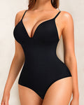 Bodysuit moldeador con escote en V profundo y control abdomen plano con sostén incorporado