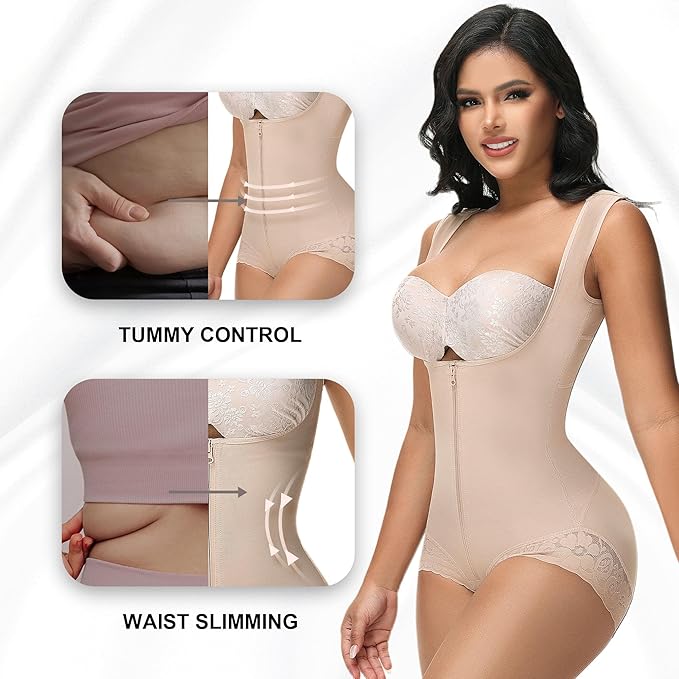 Shapshe® Fajas Colombianas Doble Control de Abdomen Post Cirugía Soporte para la Espalda Revenge Shapewear