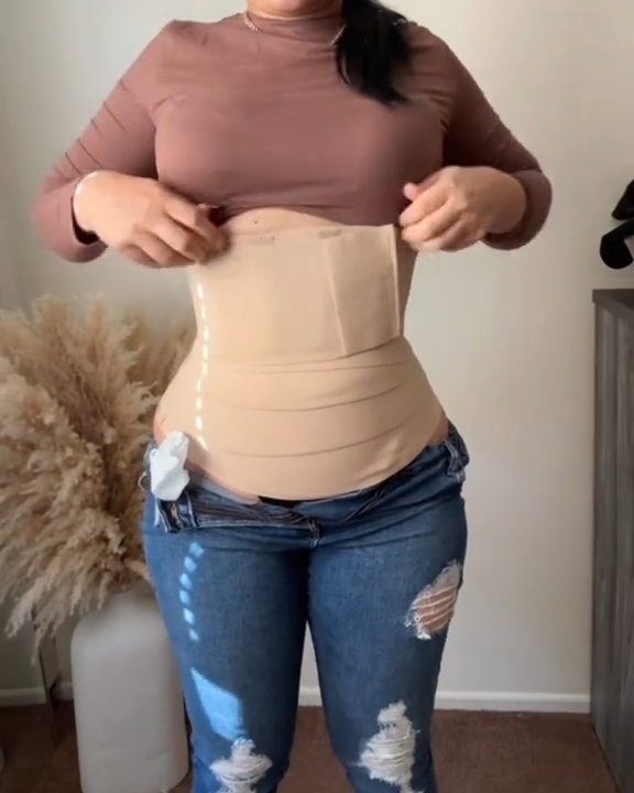 Faja Reductora para Mujer Cinturón Moldeador Cintura Faja Abdomen Talla Plus Banda Ajustable