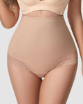 Shorts moldeadores con control abdominal y encaje, tanga sexy, faja corporal ropa interior