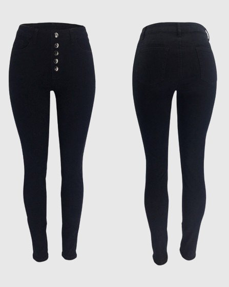 Jeans ajustados de tiro alto para mujer que realzan el glúteo
