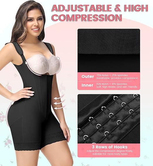 Shapshe® Fajas Colombianas Moldeadoras de Cuerpo Completo Control de Abdomen Levantamiento de Glúteos Post Cirugía Compresión
