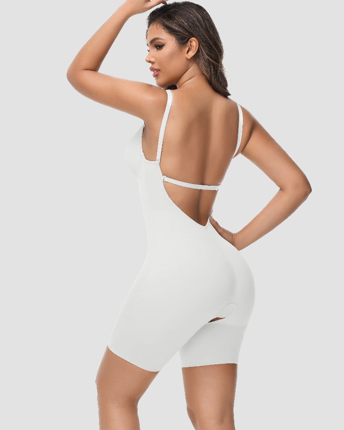 Shapshe® Body Faja Mujer Sin Tirantes Escote en U Control de Abdomen Espalda Baja con Sostén Incorporado Modelador