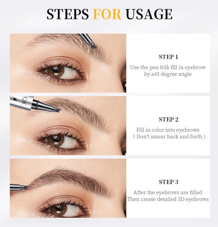 🌻Lápiz de cejas 3D resistente al agua (🔥 compra 1 y llévate 1 gratis)