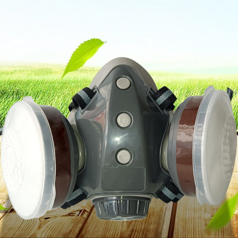 🛡️ Máscara de Seguridad con 2 Filtros de Carbón y Sello EPDM – Protección Contra Gases, Anti-Fugas y Doble Función para Industrias ⚡🔄