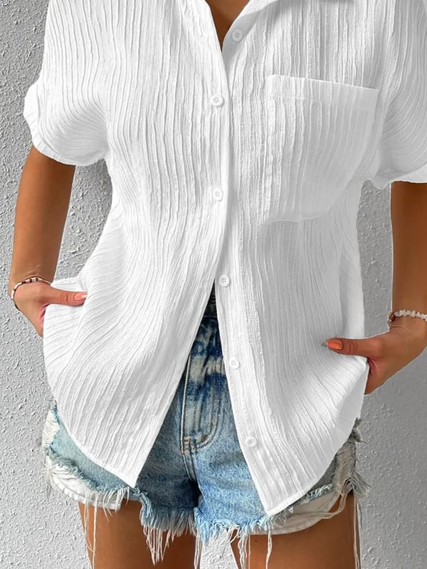 🔥 Camisa Casual de Cuello y Blusa Abotonada Suelta 2026 – Estilo Relajado y Versátil para Todo el Día 🌟👚