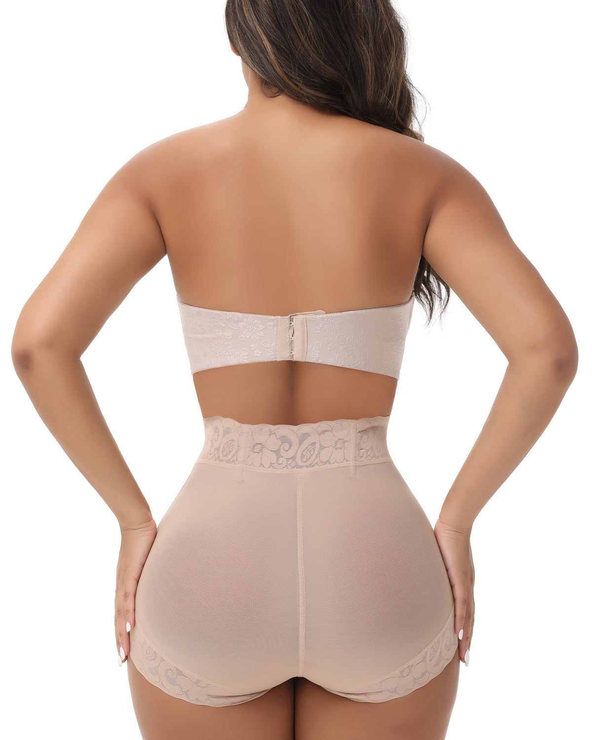 Shapshe® Panty Moldeador Levantador de Glúteos de Cintura Media con Encaje Sin Costuras