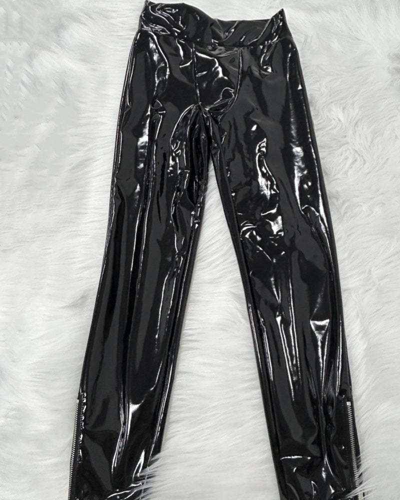 Shapshe® Pantalones Ajustados de Cuero Sintético con Espejo Nuevo para Mujer, Elegantes y Versátiles