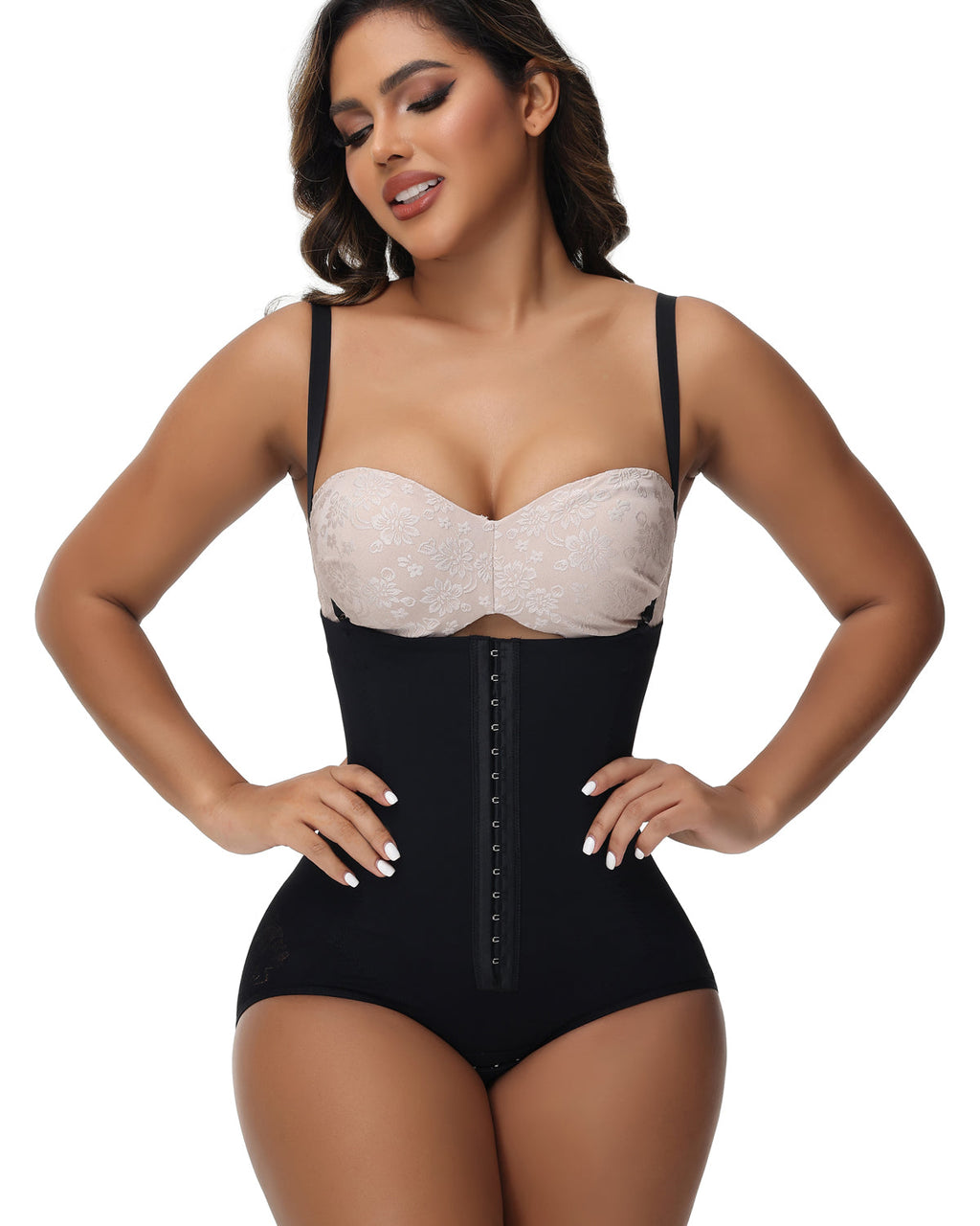 Shapshe® Faja Short Moldeadora Sin Tirantes de Cintura Alta Jacquard para Glúteos, Control de Abdomen, BBL