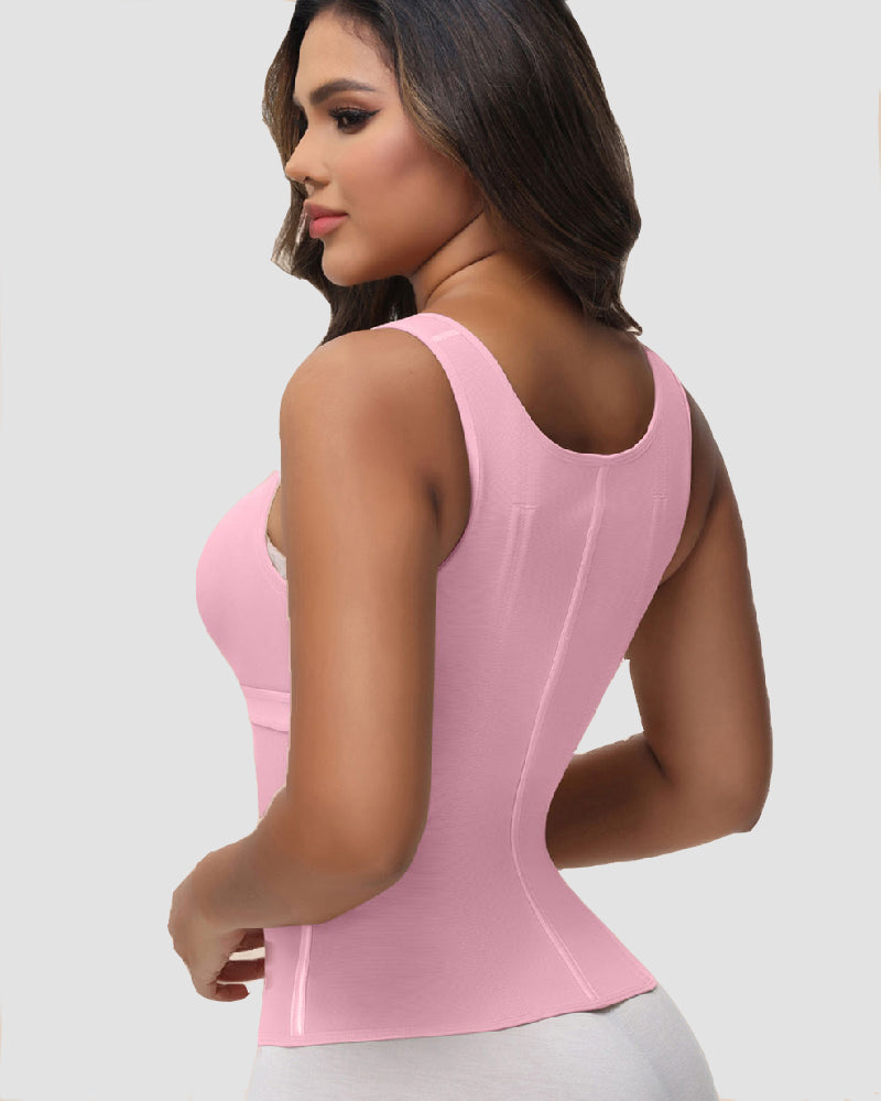 Shapshe® Fajas Colombianas Trainer de Cintura con Cremallera Frontal, Varillas de Acero y Control de Abdomen