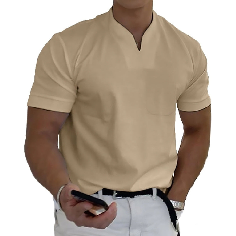 👕 Camiseta Holgada de Hombre 2026 – Cuello en V, Manga Corta, Estilo Verano Fresco y Moderno ☀️✨