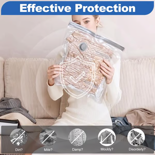 🧳 Bolsas de Compresión al Vacío con Aspiradora Eléctrica USB – Ahorra Espacio y Viaja Ligero ✨💨