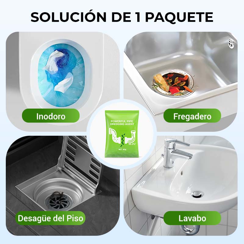 🔥🚿 Polvo Potente para Destapar Tuberías – Elimina Obstrucciones Rápida y Eficazmente sin Esfuerzo 💧🔧