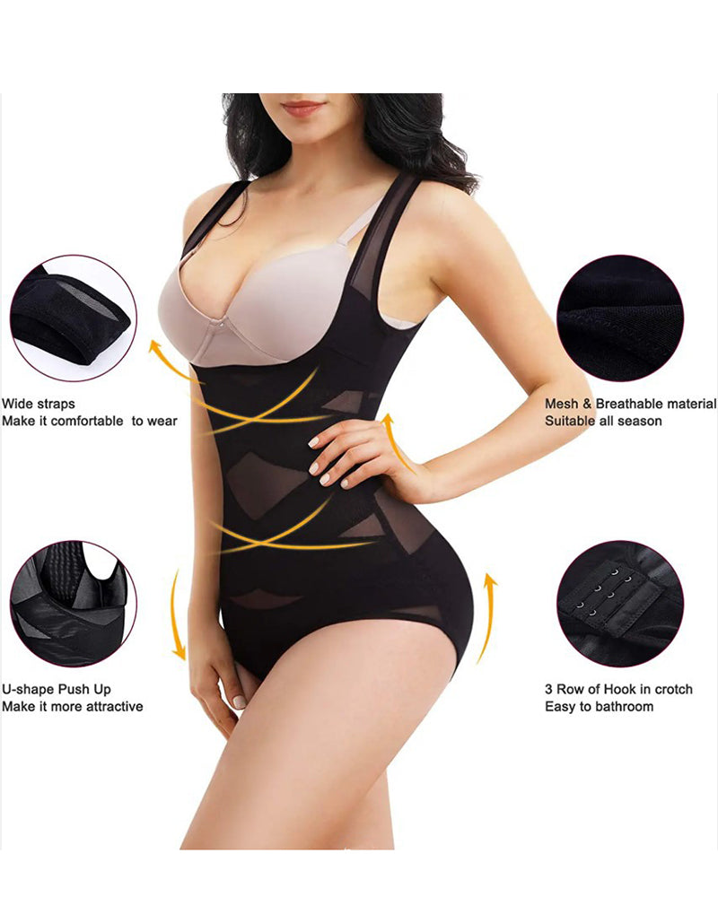 Corsé moldeador de cintura sin costuras de malla, moldeador de glúteos, faja corporal