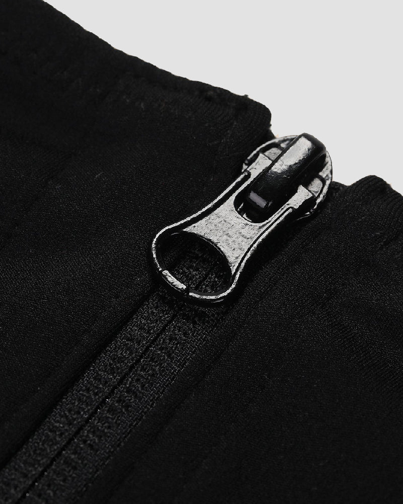 Leggings de Cintura Alta 2 en 1 con Cierre, Ajuste Slim y Control de Abdomen para Gimnasio