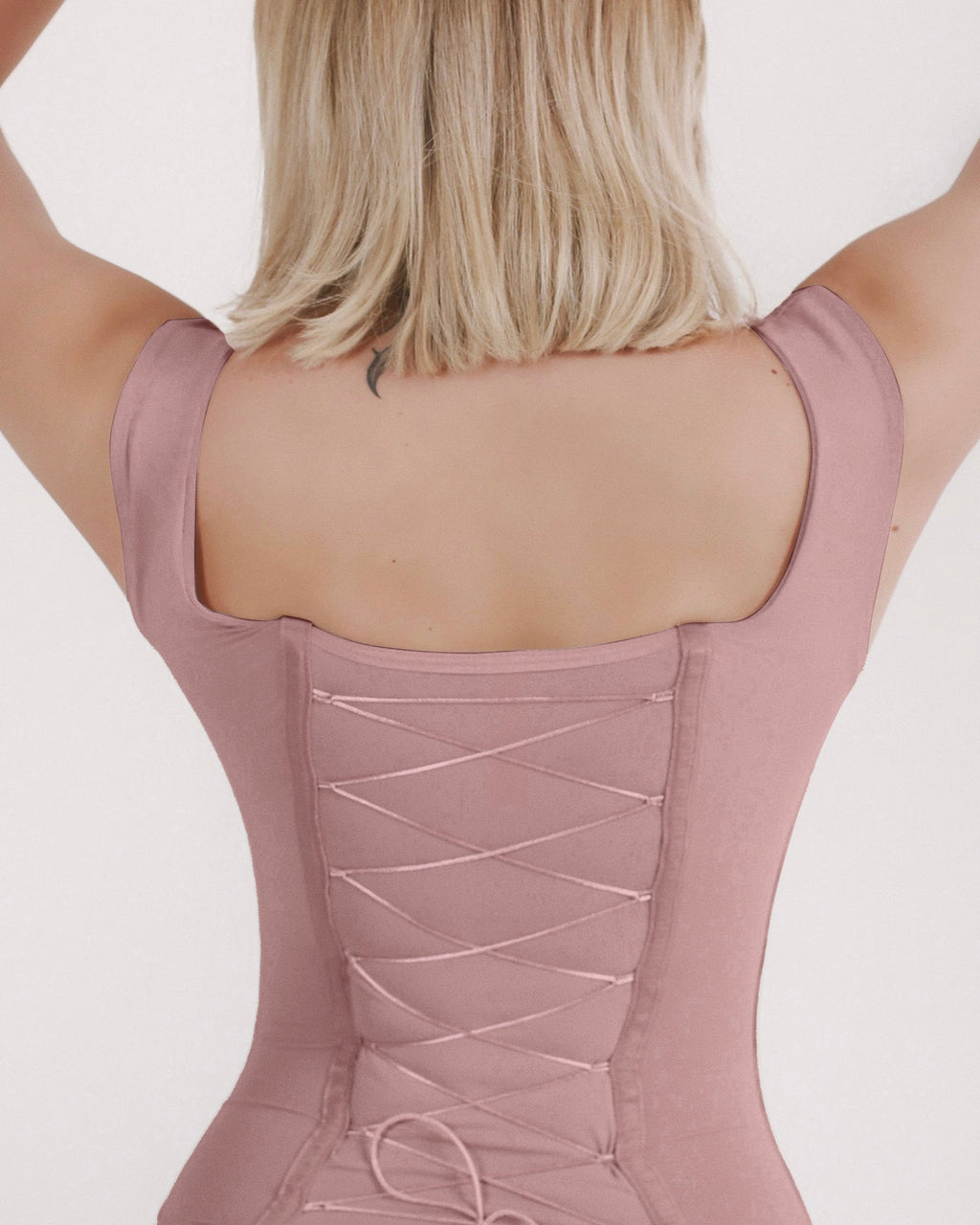 Shapshe® Body Femenino Sexy con Espalda Abierta, Ajuste de Cordones, Sin Costuras y Control de Abdomen