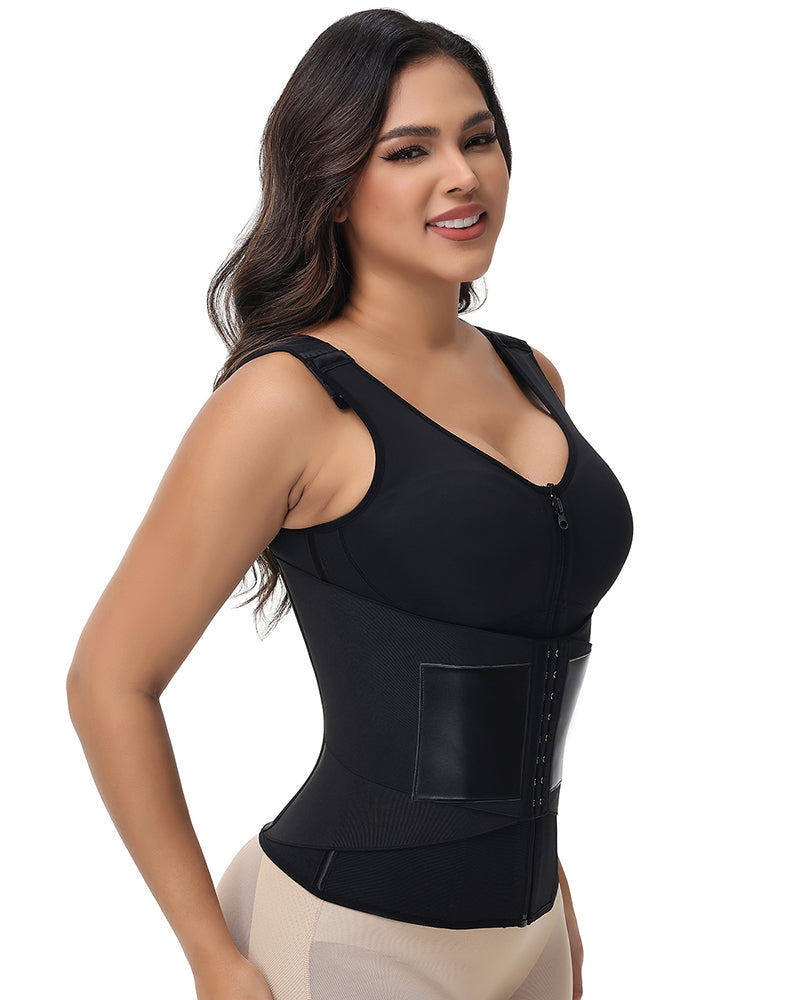 Shapshe® Zipper & Button Double Pressure Sports Waist Trainer