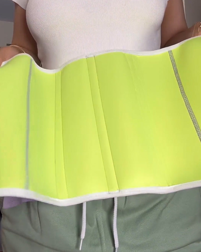 Shapshe® Faja Reductora de Doble Compresión para Mujer, Cinturilla Sauna para Sudoración Abdominal