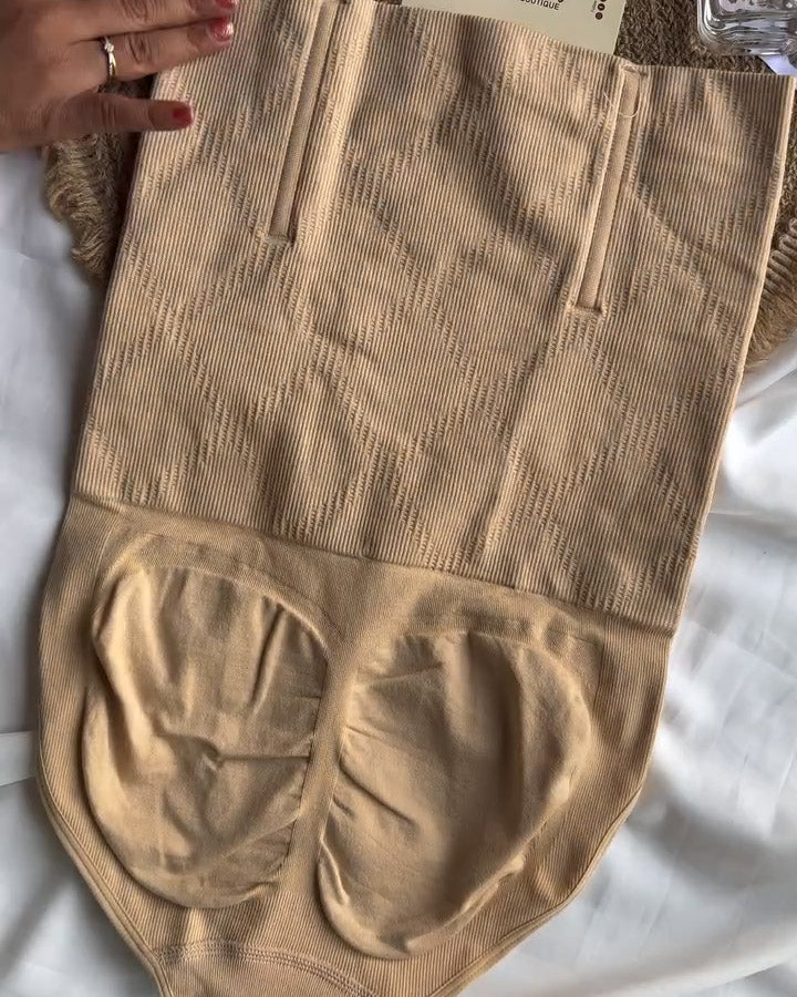 Shorts tipo tanga moldeadores de cintura alta sin costuras con control de abdomen y levantamiento de glúteos