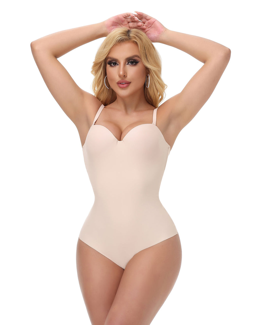 Shapshe® Body de Copa Suave en Triángulo con Control de Abdomen 2 en 1 Moldeador para Mujer