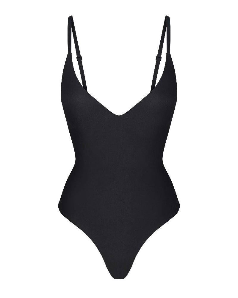Shapshe® Bodysuit Tanga con Almohadilla Push Up Suave Moldeador de Cuerpo Sin Costuras con Escote Profundo en V