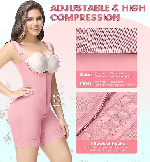 Shapshe® Fajas Colombianas Moldeadoras de Cuerpo Completo Control de Abdomen Levantamiento de Glúteos Post Cirugía Compresión