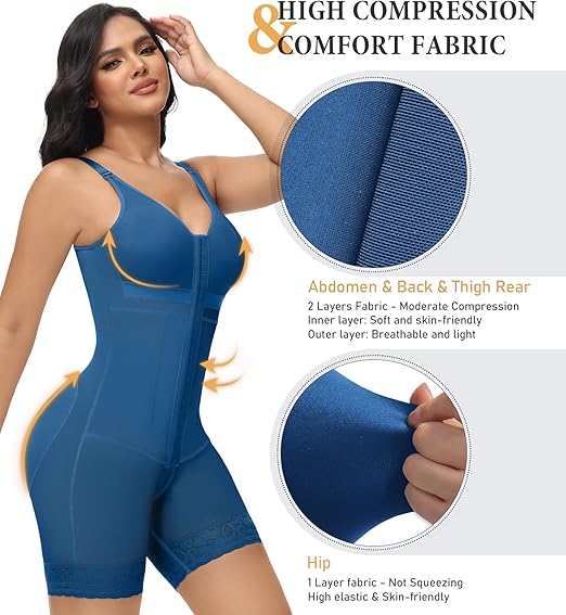 Fajas Colombianas de Control Abdominal para Mujer Post Cirugía Moldeador Corporal Completo Levanta Glúteos