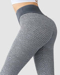 Leggings Deportivos Levantacola de Panal Anticelulitis de Cintura Alta para Yoga