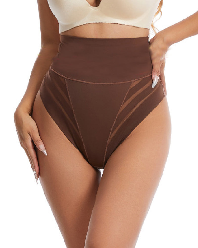 Faja Moldeadora Femenina Sexy de Cintura Media con Encaje Único, Tanga Sin Costuras