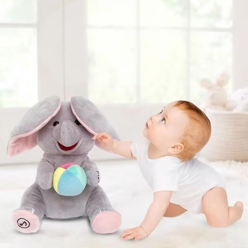 🐘 Lindo Elefante de Peluche que Juega a las Escondidas – Divertido y Tierno Compañero para Todos los Niños ✨🎉