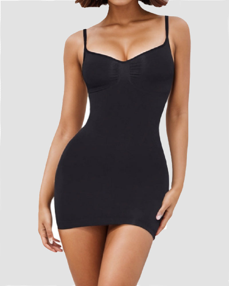 Vestido Faja Moldeadora Simple para Mujer, Sin Costuras, Control de Abdomen, Tipo Camiseta para Usar Debajo