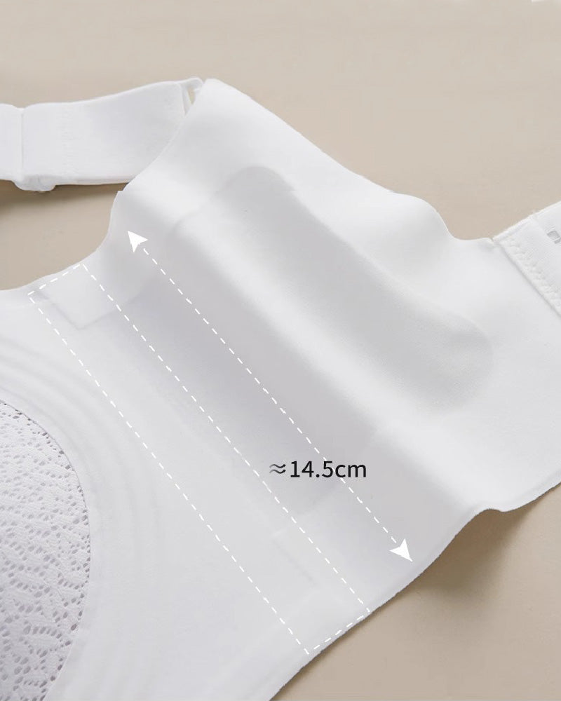 Sostén inalámbrico de encaje para mujer, anti-caída, minimizador, delgado, transpirable, ropa interior talla grande