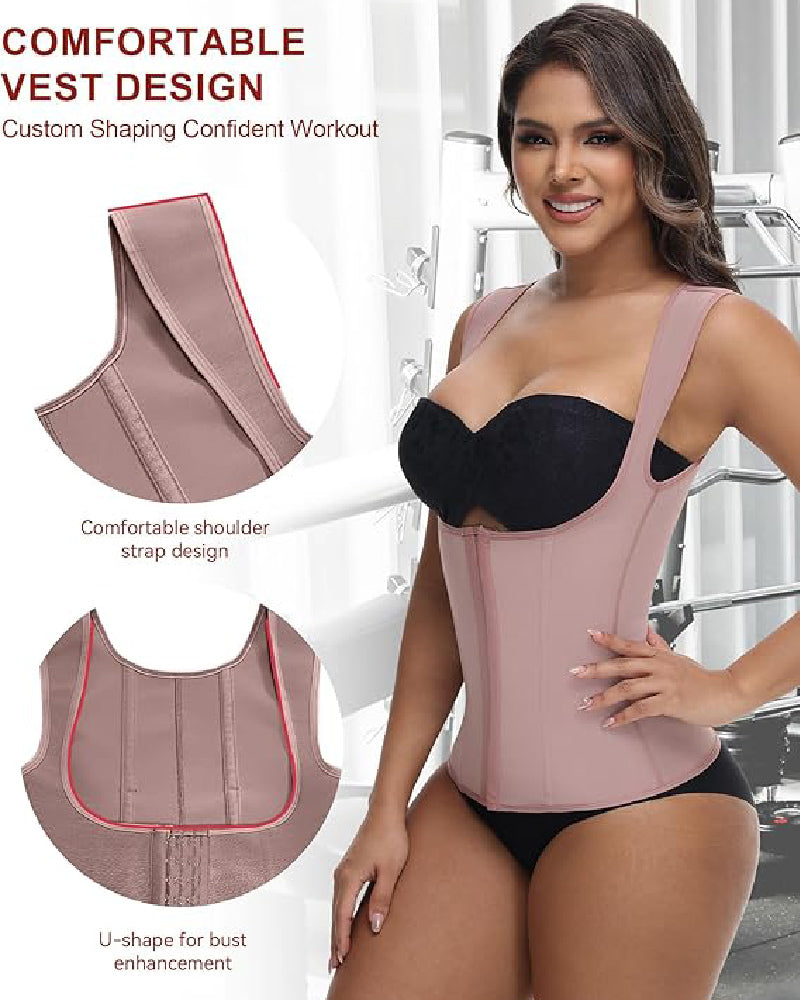 Shapshe® Chaleco Moldeador de Cintura Sin Costuras con Control Abdominal, Corsé de Compresión para Entrenamiento