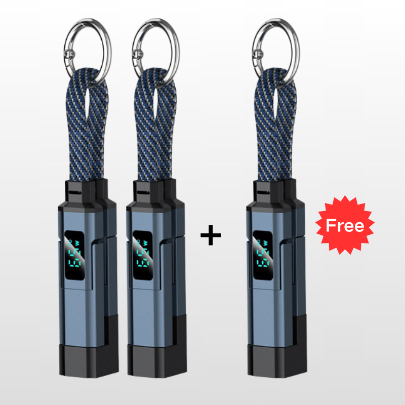 🔌⚡ ¡OFERTA 50% OFF! Cable de Llavero 4 en 1 – Carga Rápida y Siempre Contigo