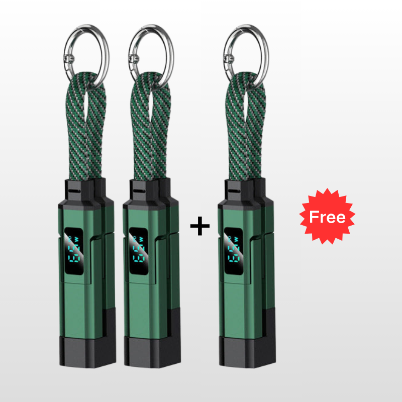 🔌⚡ ¡OFERTA 50% OFF! Cable de Llavero 4 en 1 – Carga Rápida y Siempre Contigo