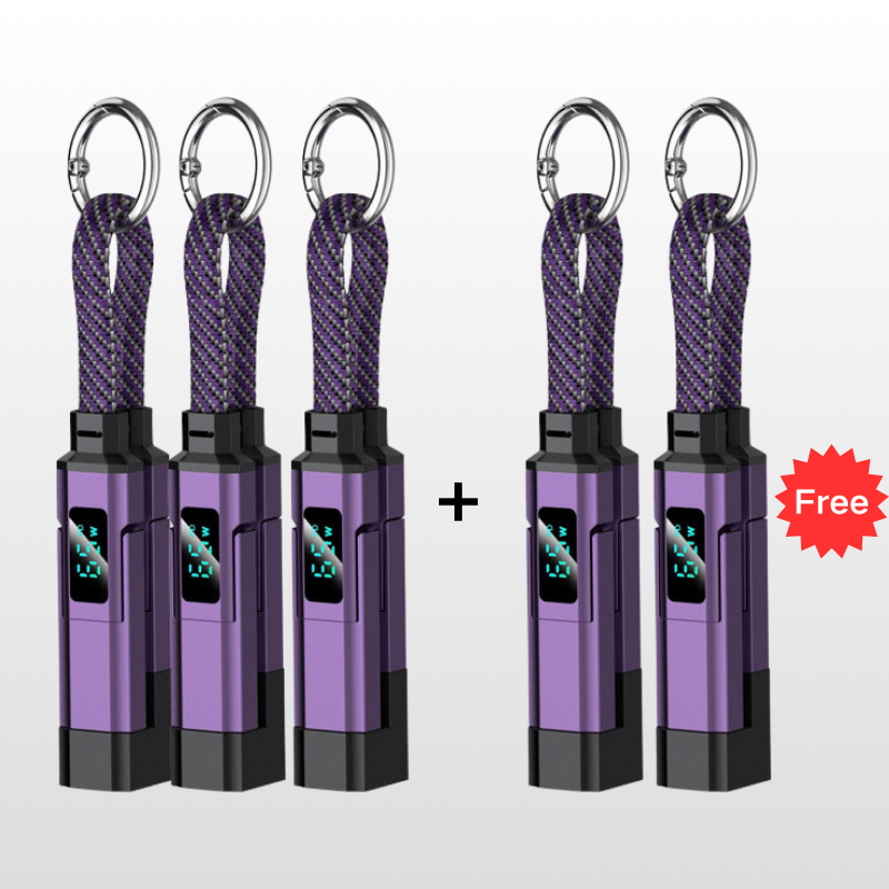 🔌⚡ ¡OFERTA 50% OFF! Cable de Llavero 4 en 1 – Carga Rápida y Siempre Contigo
