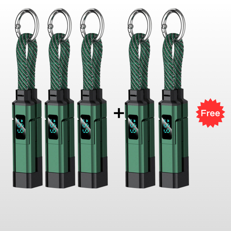 🔌⚡ ¡OFERTA 50% OFF! Cable de Llavero 4 en 1 – Carga Rápida y Siempre Contigo